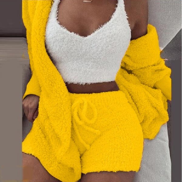 W 3-piece Plush Pajamas Suit - Image 6