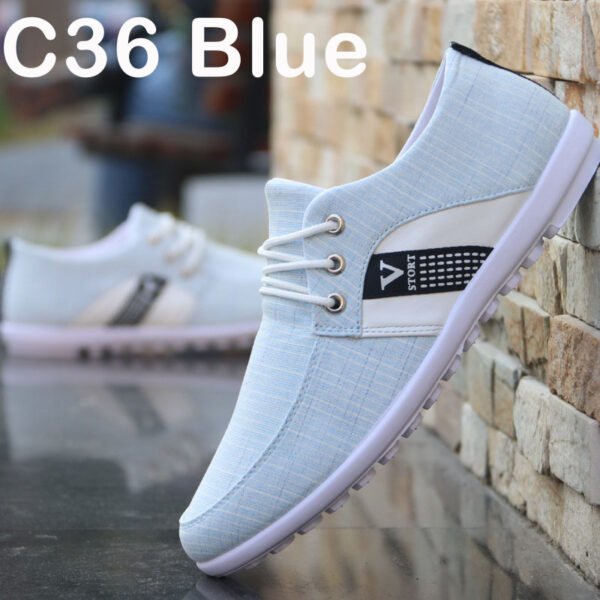 ⁦Men'S Soft-Soled Canvas Shoes, Sports And Leisure Old Beijing Cloth Shoes, Peas Shoes⁩ - الصورة ⁦5⁩