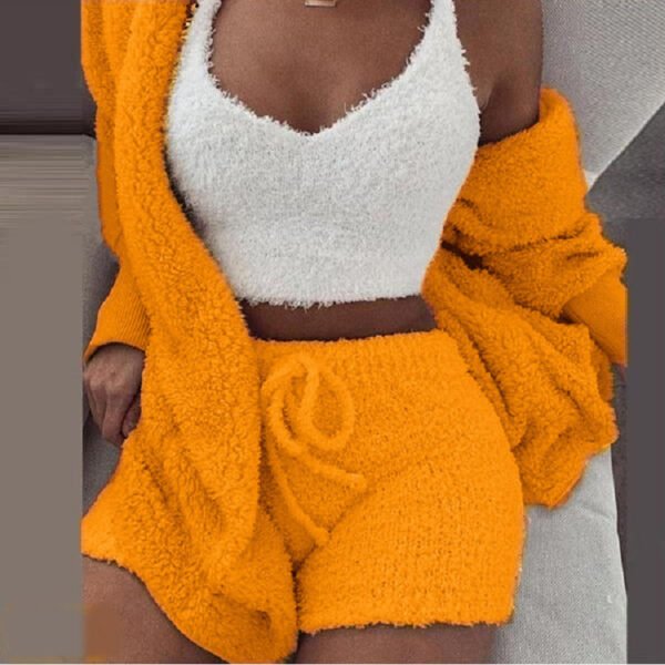 W 3-piece Plush Pajamas Suit - Image 3