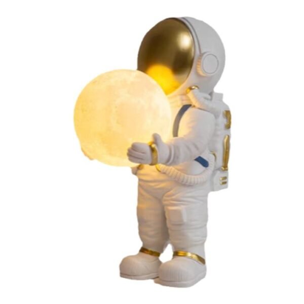 ⁦Children's Room Astronaut Table Lamp Boy Bedroom Moon Atmosphere Spaceman Night Light Creative Gift Bedside Lamp⁩ - الصورة ⁦5⁩