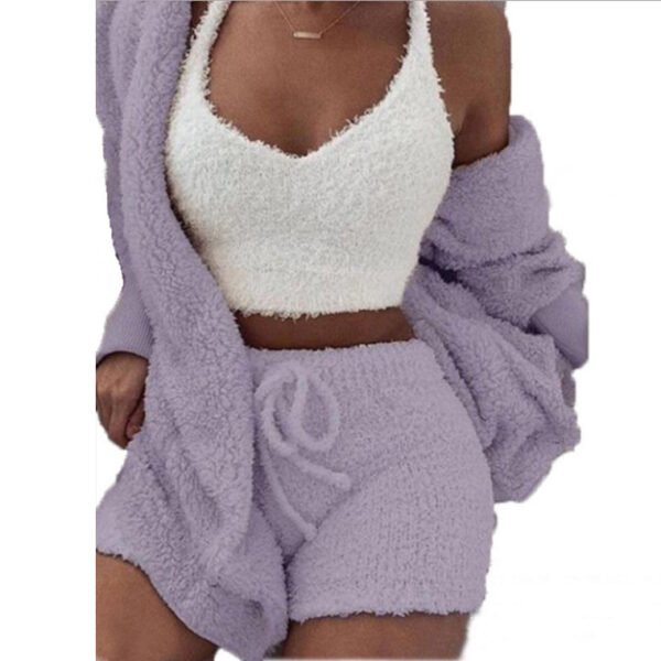 W 3-piece Plush Pajamas Suit - Image 5