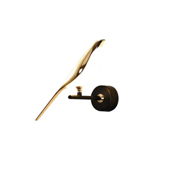 ⁦Magpie Creative Bird Wall Lamp Modern Simple Bedroom Bedside Living Room Sofa Nordic Light Luxury Away Stair Lamps⁩ - الصورة ⁦5⁩