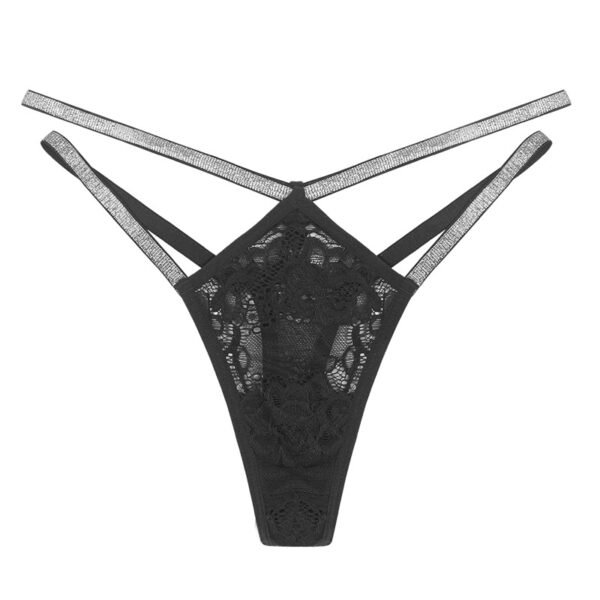 European And American Sexy Pure Desire Foreign Trade Underwear Female Lace Mesh Seamless Adjustable Thin Strap Thongs Thongs - Image 7