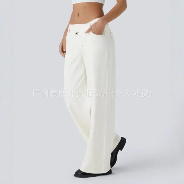 Women's Personalized High-Wait Straight-Line Jeans - Image 3