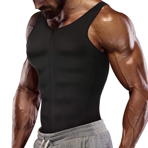 ⁦Men's Sauna Clothing Belly Vest Sports Vest Cross-border Corset Neoprene Tights Body-shaping Clothing⁩ - الصورة ⁦4⁩
