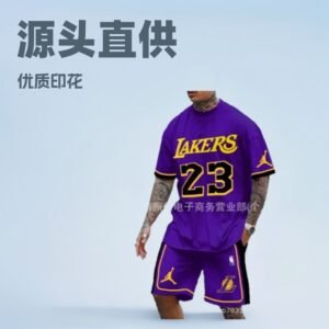 2025 Summer New Cross-border Foreign Trade High-quality Printed American T-shirt Factory Source Direct Supply Suit