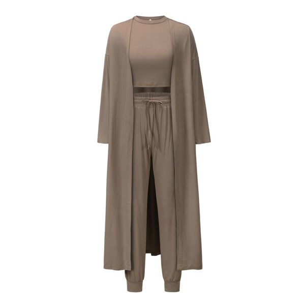 ⁦Women's Knitted Slim-fit Temperament Vest And Trousers Sports Suit⁩ - الصورة ⁦5⁩