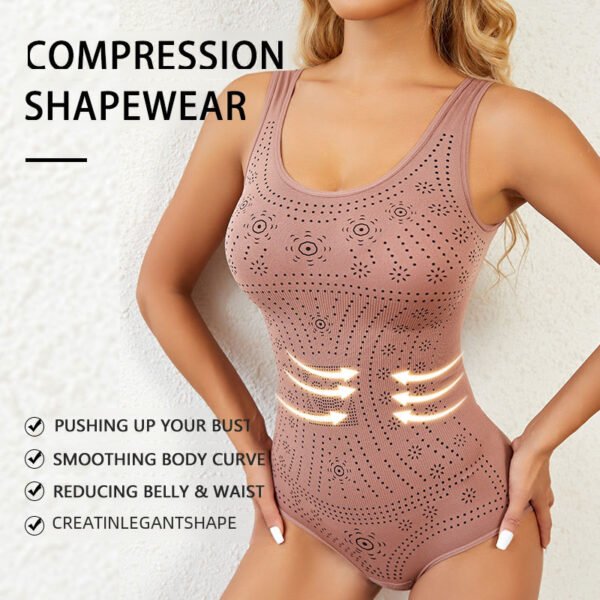 ⁦One-piece Corset Backless Strap Bottoming Belly Contracting Triangle Breasted Bodybuilding Tight Underwear⁩ - الصورة ⁦3⁩
