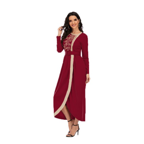 ⁦New Long Dress Embroidery Beaded Long Slim Fit Dress⁩ - الصورة ⁦5⁩