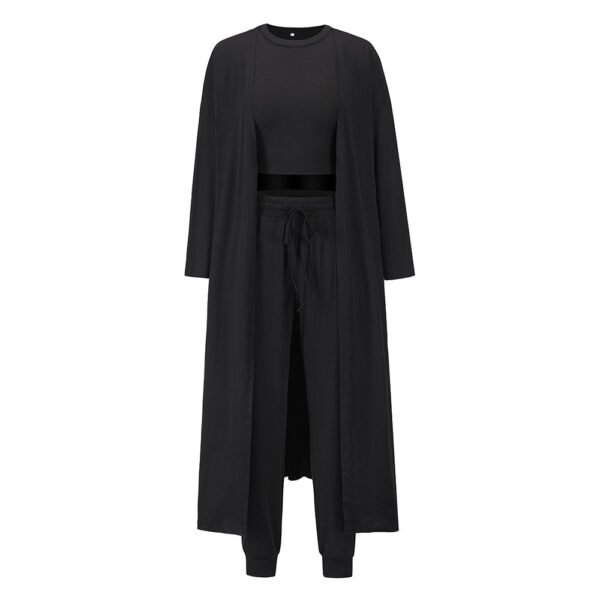 ⁦Women's Knitted Slim-fit Temperament Vest And Trousers Sports Suit⁩ - الصورة ⁦7⁩