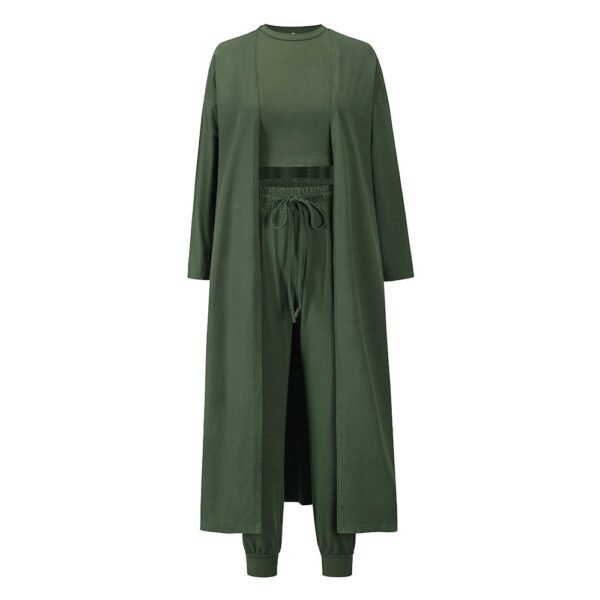 ⁦Women's Knitted Slim-fit Temperament Vest And Trousers Sports Suit⁩ - الصورة ⁦4⁩